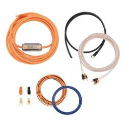 VOLT/8 8AWG (8.3mm) 80A Mini-ANL Fused Prewired & Crimped 5m Super Flexible Amplifier Wiring Kit (30%OFC/469 Strand)